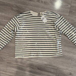 Frame Striped Sequins Shirt